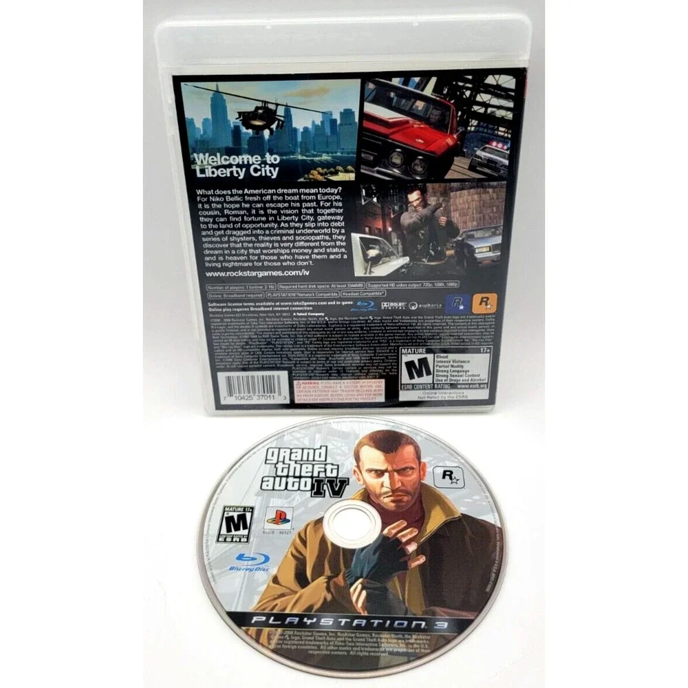 Grand Theft Auto‎ IV Sony Playstation 3 PS3 GAME & CASE ROCKSTAR